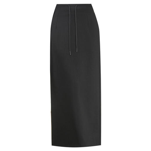 QYM 95851-Y休闲直筒半身裙包臀裙开衩一步裙 商品图4