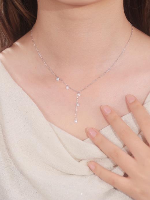 卡蒂罗/KADER 银河流苏项链 碎碎冰浪漫优雅精致镶嵌闪锆水滴流苏氛围感高级感轻奢小众百搭 日常通勤百搭#好运 商品图5