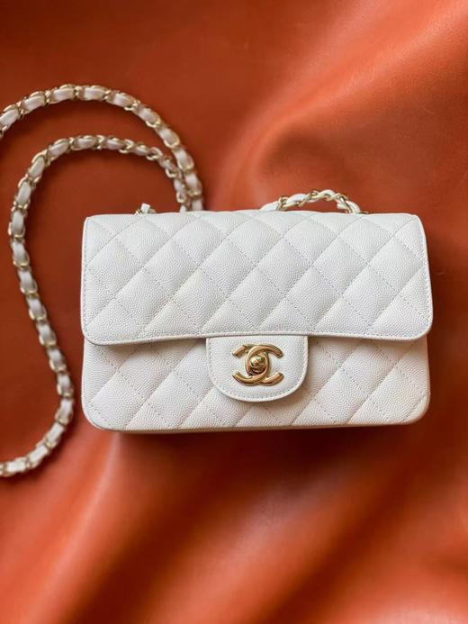 香奈儿 荔枝纹牛皮 CF尺寸20迷你皮穿链条包（LZ） 商品图7