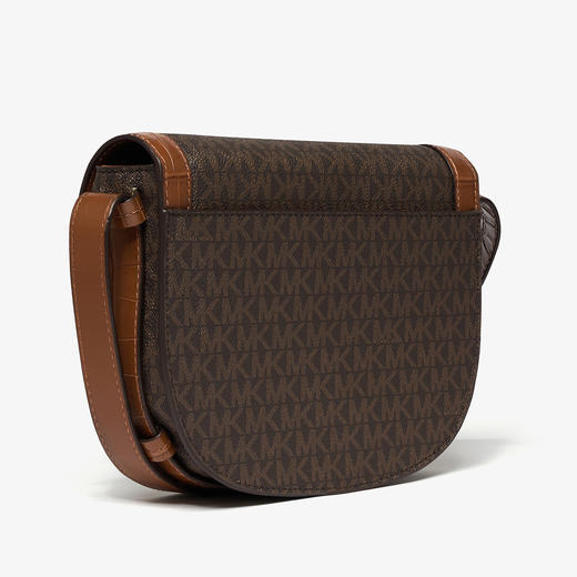 194900725931 迈克高仕MICHAEL KORS MK【品牌质保】Hally 中号老花皮质马鞍包斜挎单肩包【22*6*18cm】 商品图1