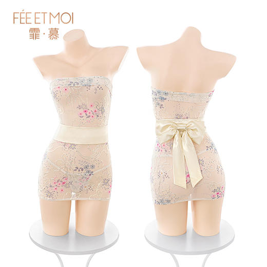 【情趣内衣】霏慕抹胸刺绣印花网纱和服装6274 商品图11