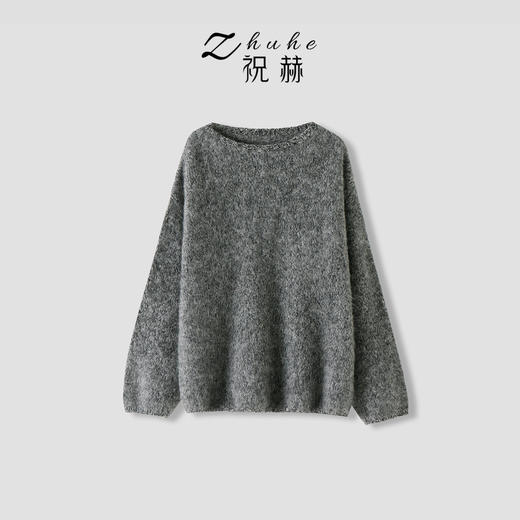 （合作款）羊毛羊绒混纺软糯花纱针织衫 yb1022019 商品图3