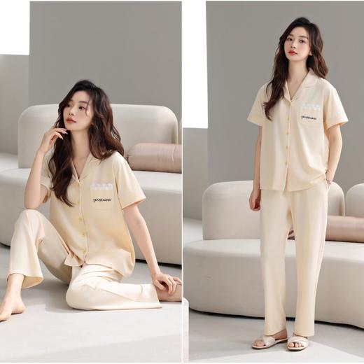 千奈美凉感莱赛尔夏季透气情侣家居服套装 商品图5