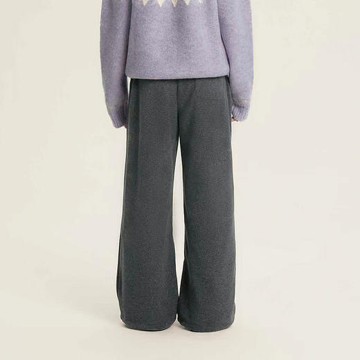 笛莎Deesha青少年女童裤子2025冬季女童加厚摇粒绒束脚运动裤 商品图4