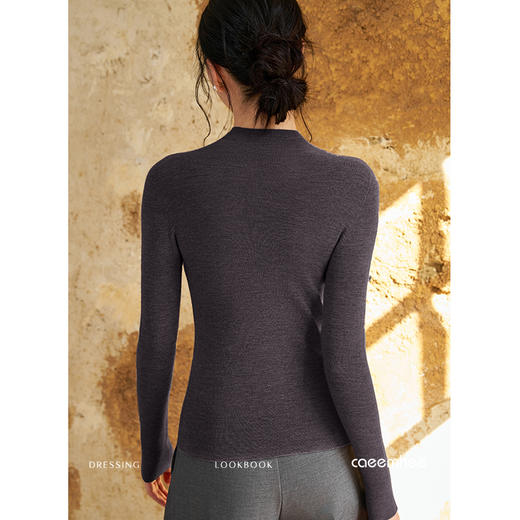 KY01750-D	卡益半高领羊毛衫 商品图5