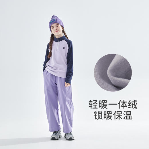 cicochild2025年冬季新款亲子中大女童加绒保暖机能裤运动直筒裤 商品图1