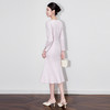 「高货wl」全新升级【铂金会员330/天猫439/差价109】(02919)洛诗琳新款优雅小香风连衣裙2025秋季法式收腰显瘦鱼尾裙 商品缩略图2