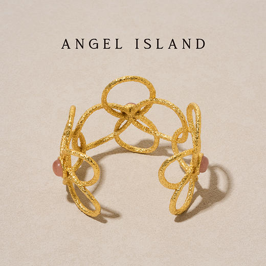 ANGEL ISLAND「露西亚Lucia」镂空肌理花朵开口手镯 商品图4