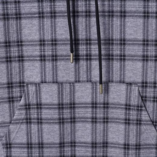 WY1048SDSA男士秋冬新款痞帅男装复古格子连帽卫衣宽松休闲百搭套头上衣 商品图3