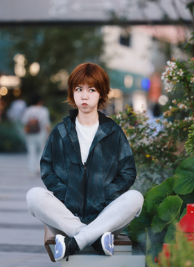 【大J同款】moodytiger女童Bettie梭织连帽防水防风外套53210802