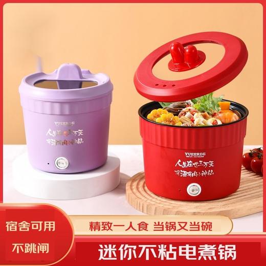 小型电煮火锅1-2人家用多功能不粘一体小电热锅学生泡面锅 商品图7