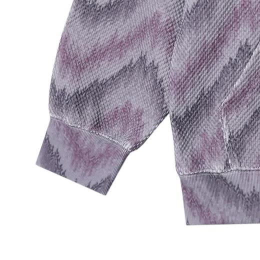 WY1039SDSA男士秋冬新款痞帅男装扎染波浪线设计连帽卫衣百搭套头上衣 商品图4