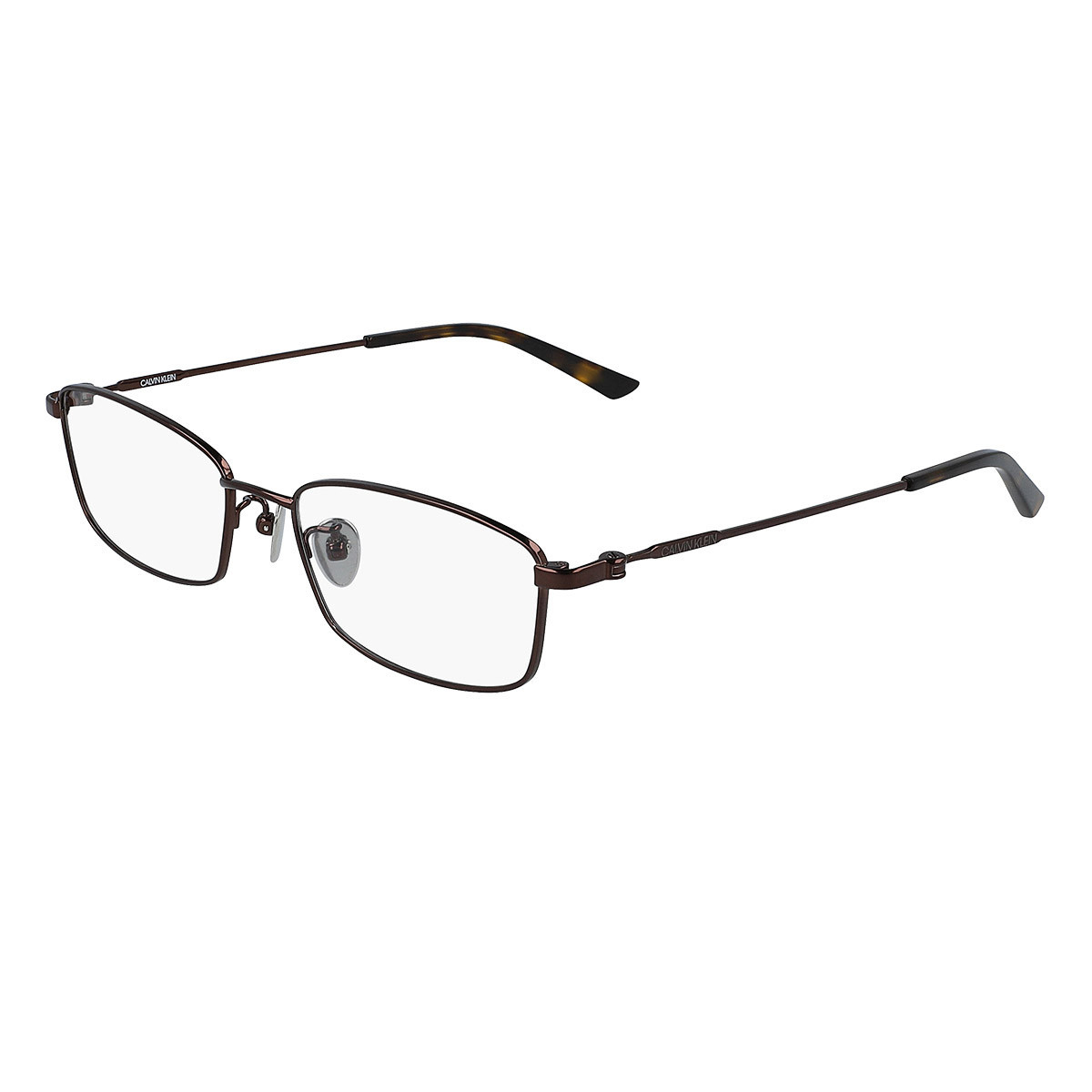 7883901121636 卡尔文克雷恩Calvin Klein 【线下同款】CK经典钛合金镜架百搭休闲时尚镜架近视镜框男【亮棕色】
