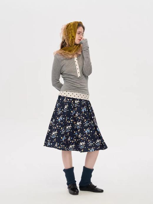 local tag/lt25awk26ab/ 繁星天使 手绘印花半裙 A字 商品图4