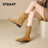星期六英伦复古中筒时装靴SSD4116T2N 商品缩略图1