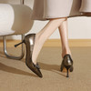 【预售5天】枪色高跟鞋女细跟名媛水钻职业通勤宴会黑色浅口单鞋ZF&25077 商品缩略图3