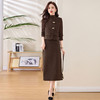 HR MEIQIN5502都市风马甲套装时尚修身法式洋气减龄半身裙三件套 商品缩略图2