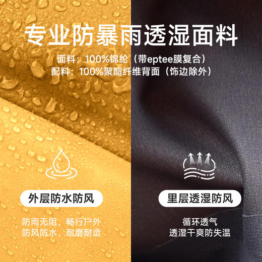 跃牌【欲动春风】男装系列 秋冬硬壳冲锋衣全压胶防风防暴雨透气户外徒步登山滑雪服连帽外套D16006 商品图2