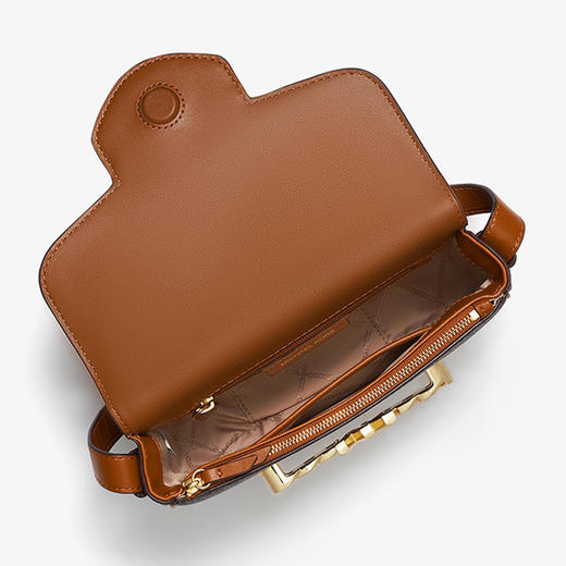 194900725931 迈克高仕MICHAEL KORS MK【品牌质保】Hally 中号老花皮质马鞍包斜挎单肩包【22*6*18cm】 商品图2