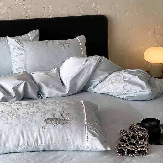 【热卖推荐】自然醒50支全棉提花四件套-晨露微光AN 商品图10