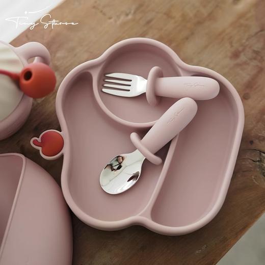 TinyStarse 冰淇淋餐盘 儿童冰淇淋樱桃硅胶吸盘分格盘blw自主进食餐具6月+ 商品图1