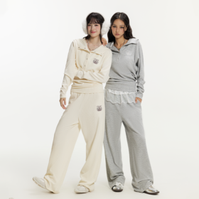 YKYB黄子韬 针织衫休闲修身基础翻领直筒休闲裤长袖薄款套装女秋