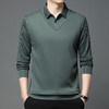 【男士polo衫长袖】高端商务休闲男装假两件翻领条纹T恤上衣 商品缩略图2