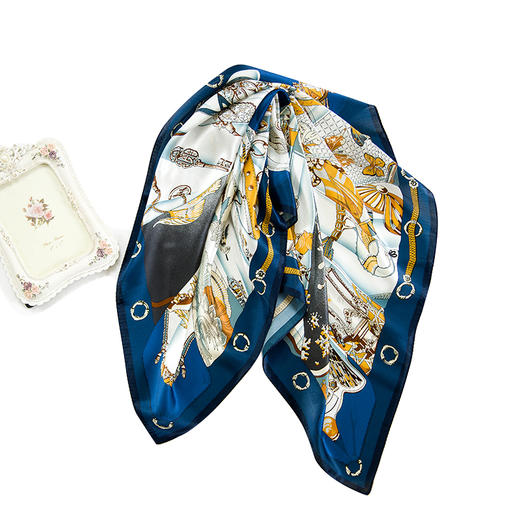 鑫缘真丝素绉缎方巾 HA4800 商品图3