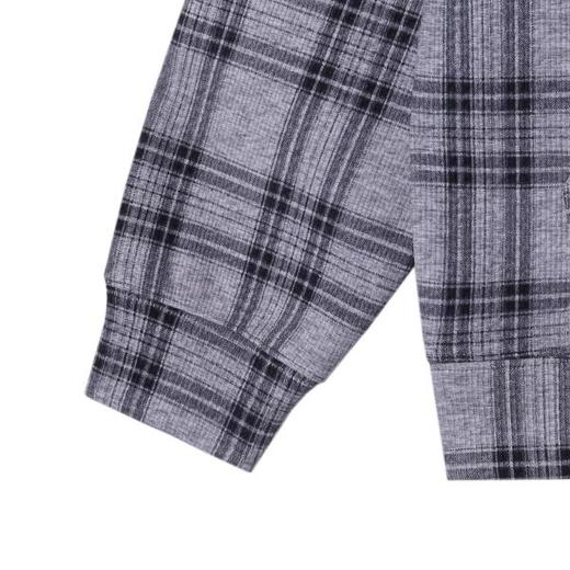 WY1048SDSA男士秋冬新款痞帅男装复古格子连帽卫衣宽松休闲百搭套头上衣 商品图4