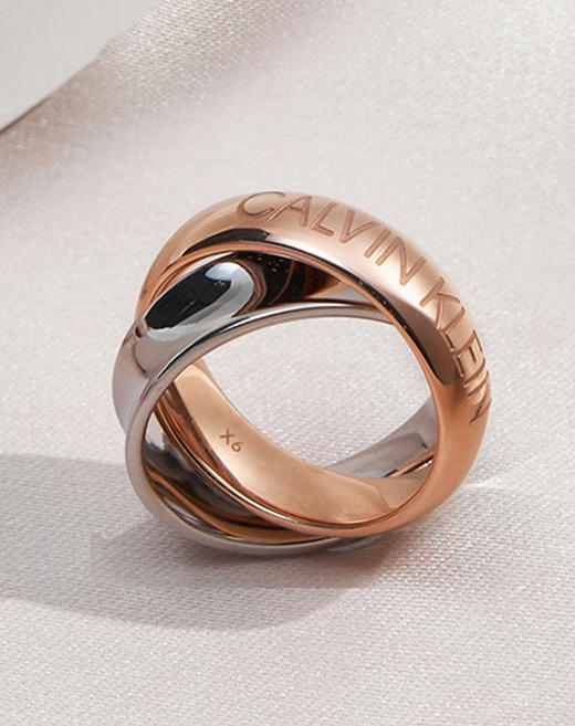 KJDFPR200108 卡尔文克雷恩Calvin Klein (品牌直发)ck戒指女情侣款男女友环环相扣指环时尚轻奢礼物【8号】 商品图1
