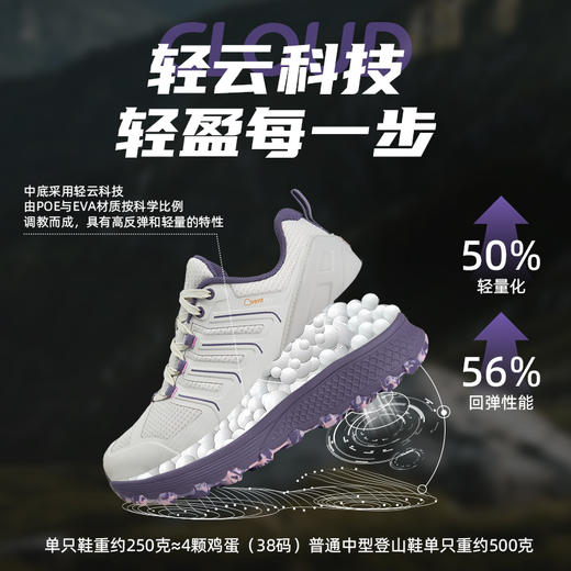 户外特工 阅界2.0 轻量级户外登山全防水徒步鞋 男女款 T52PRO 2.0 商品图4