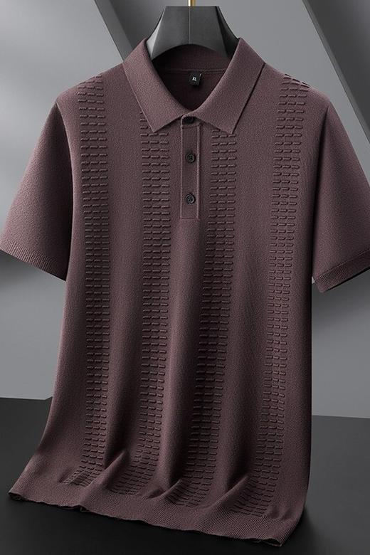 【DPF】大依优型大码男装时尚休闲商务翻领短袖毛衣POLO衫男半袖肥佬针织衫 商品图5
