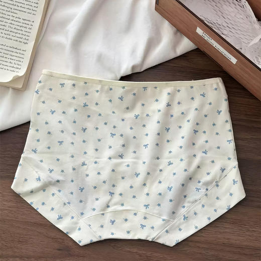 樱姿霞 花间碎花千金纯棉大码女士内裤 中腰舒适不挑身材 4条装 商品图2