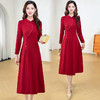 QYM 25S08-Y旗袍裙长袖连衣裙国复古礼服裙 商品缩略图0