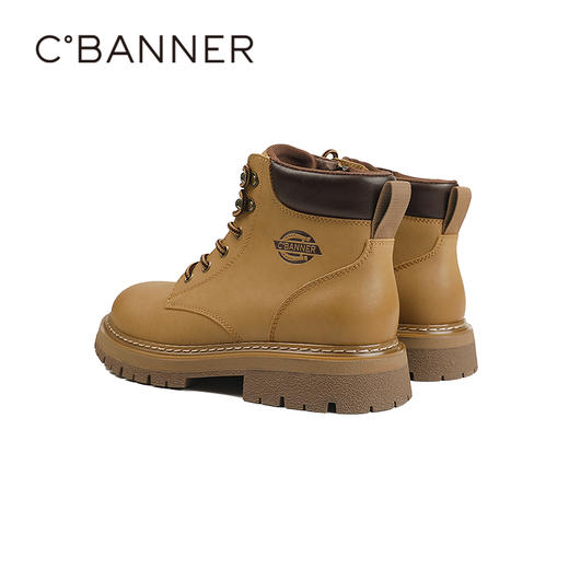 千百度冬季工装靴复古鞋头贴合脚型男时尚休闲鞋A25526207 商品图3