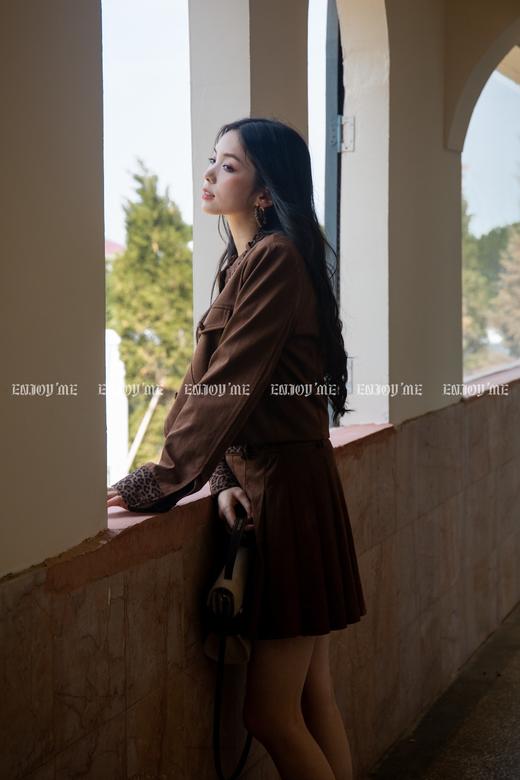 【门店同款】ENJOY秋季“光阴序语”豹纹元素百褶裙套装 165743662 商品图1