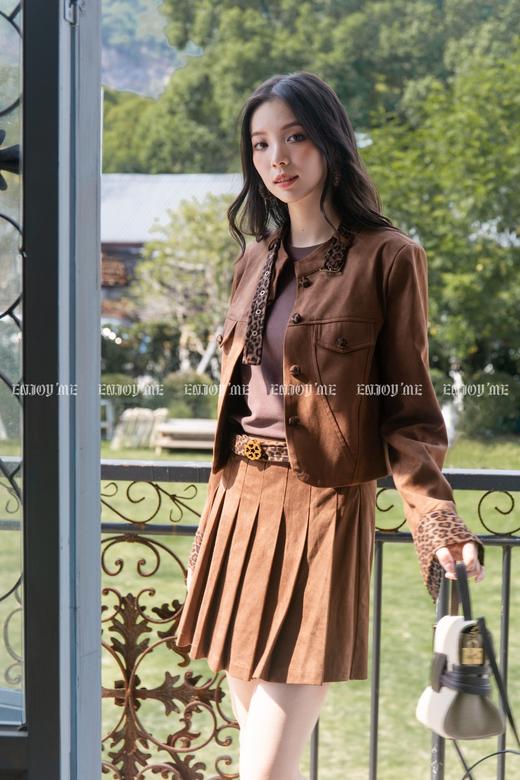 【门店同款】ENJOY秋季“光阴序语”豹纹元素百褶裙套装 165743662 商品图4