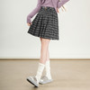 QYM 95857-Y格纹半身裙复古格纹百褶裙 商品缩略图3
