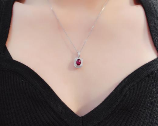 1ct刻面红宝石吊坠 商品图4