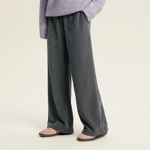 笛莎Deesha青少年女童裤子2025冬季女童加厚摇粒绒束脚运动裤 商品图3