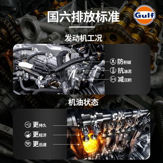 Gulf海湾坦途 全合成机油 ILSAC GF-6A 4L发动机润滑油 商品图4