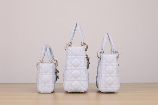 迪奥 Lady D-Joy 超迷你手袋 衬衫蓝色（冰川蓝）羊皮革藤格纹戴妃包（LZ） 商品图1