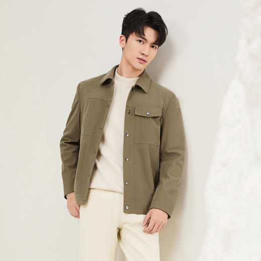 【灯芯绒工装茄克】柒牌男装工装翻领夹克2025冬季新款潮流外套129K70180 商品图1