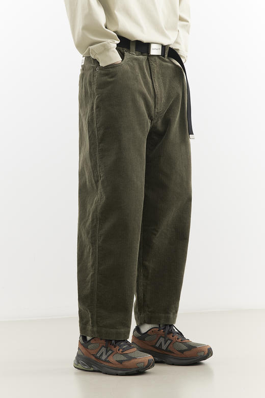 吃茶去chichaqu2025重磅灯芯绒锥形九分裤经典复古宽松休闲百搭 商品图0