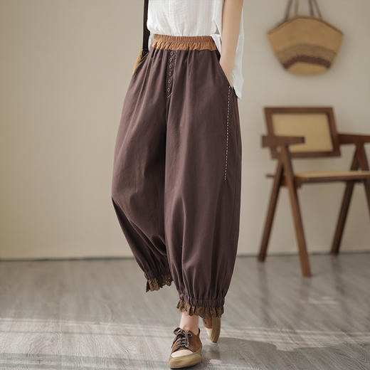 GYH 8296文艺时尚拼接萝卜裤洋气休闲裤 商品图2