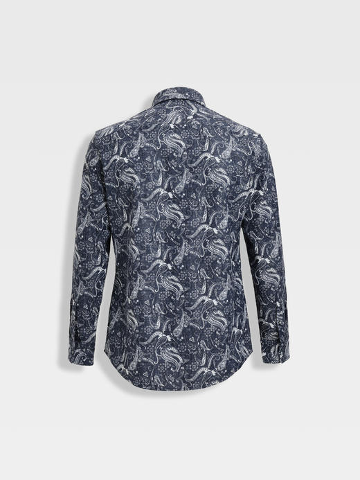 callisto星空蓝休闲长袖衬衫 商品图1