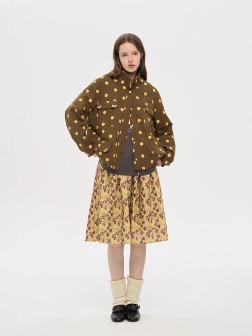 local tag/lt25awk22/ Cocoa波点猎装多口袋外套 宽松翻领夹克 商品图3