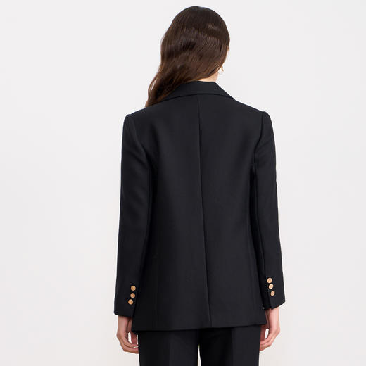 EITIE爱特爱冬季新款气质通勤修身显瘦干练100%绵羊毛毛呢西装外套603301 商品图9