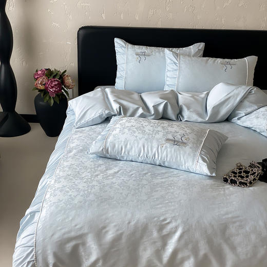 【热卖推荐】自然醒50支全棉提花四件套-晨露微光AN 商品图3