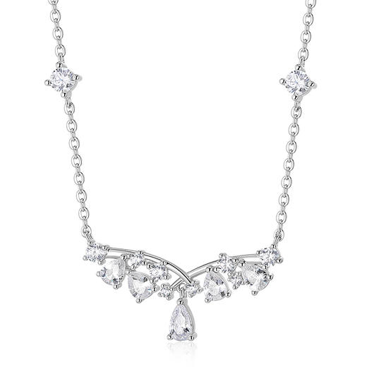 卡蒂罗/KADER  绮梦花边项链  好运紫藤花开闪耀精致璀璨银河设计表白微笑精致锁骨链 通勤百搭 商品图0